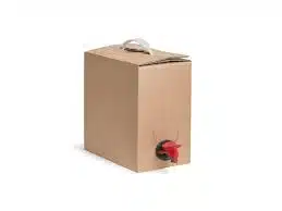 ambalaje carton vin bag in box natur cu maner din plastic