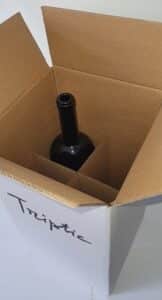 cutie vin cu insert pentru 4 sticle