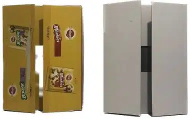 2 cutii autoformare din carton caserat si carton alb