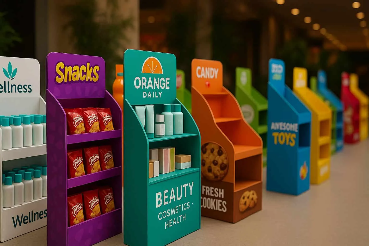 display-uri carton de podea pentru retail