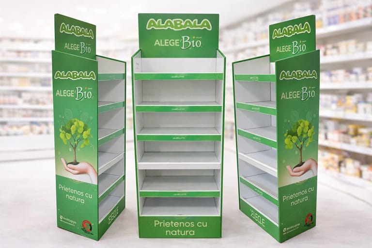 Peste 80K Standuri din Carton realizate in ultimii 10 ani 7 display stands pentru produse bio