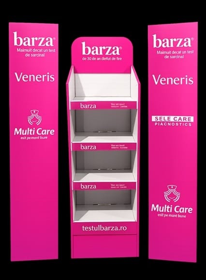 Peste 80K Standuri din Carton realizate in ultimii 10 ani 1 standuri din carton Barza 400x300x1500 mm, 4 rafturi